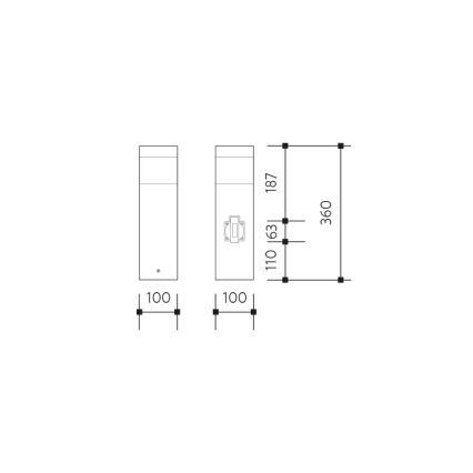 Lauko lempa su lizdu GARD 1xE14/60W/230V SCHUKO IP44