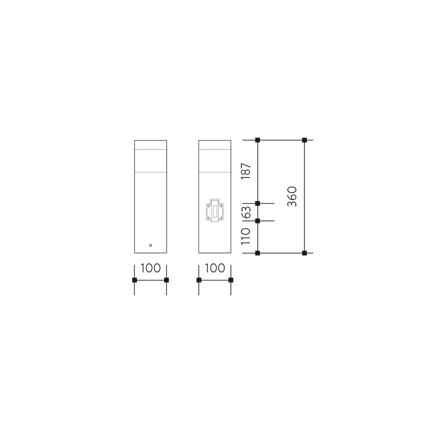 Lauko lempa su lizdu GARD 1xE14/60W/230V SCHUKO IP44