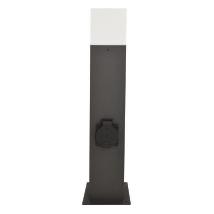 Lauko lempa su lizdu NEW YORK 1xE27/12W/230V IP44 44 cm antracitas