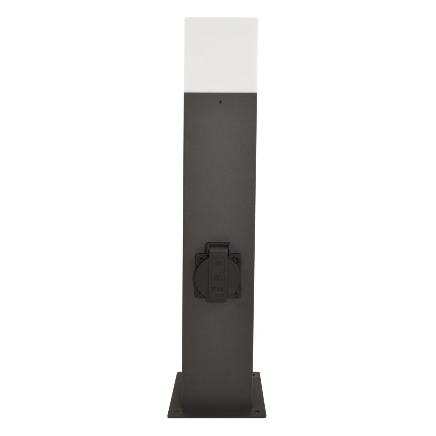 Lauko lempa su lizdu NEW YORK 1xE27/12W/230V IP44 44 cm antracitas