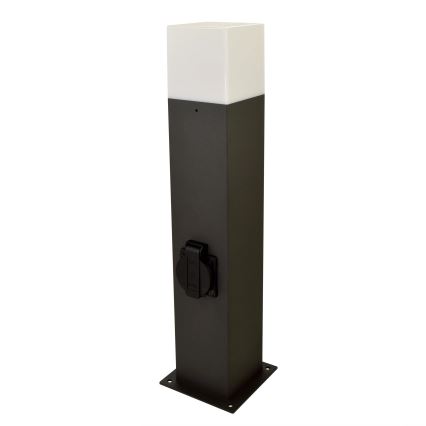 Lauko lempa su lizdu NEW YORK 1xE27/12W/230V IP44 44 cm antracitas