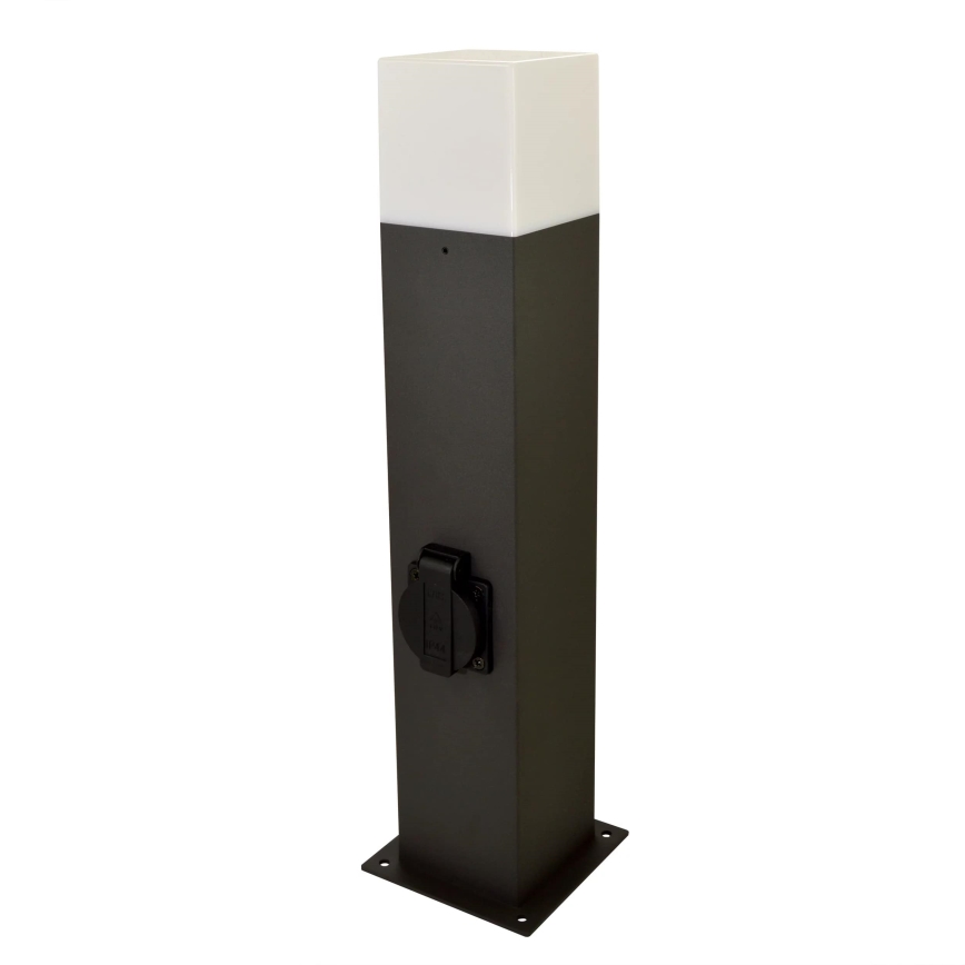 Lauko lempa su lizdu NEW YORK 1xE27/12W/230V IP44 44 cm antracitas