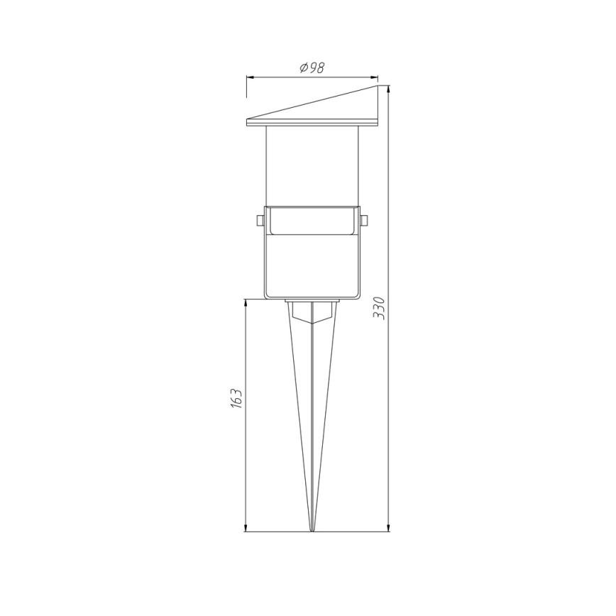 Lauko lempa VILO 1xGU10/60W/230V IP65 juoda