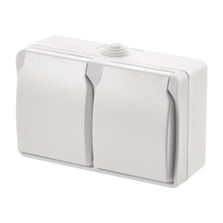 Lauko lizdas 2xFRENCH 250V / 16A IP44