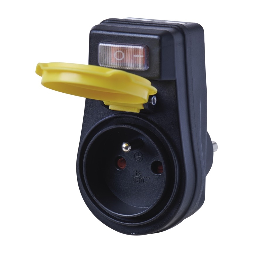 Lauko lizdas su jungikliu FRENCH 250V / 16A IP44