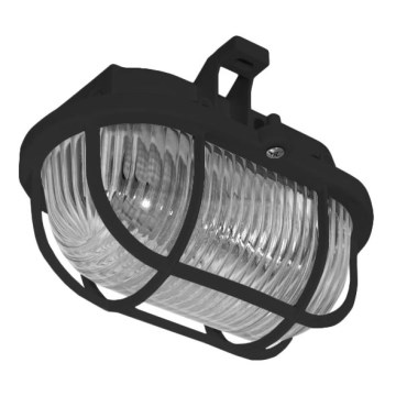 Lauko lubinis šviestuvas OVAL 1xE27/60W/230V IP44 juoda