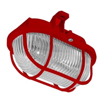 Lauko lubinis šviestuvas OVAL 1xE27/60W/230V IP44 raudona