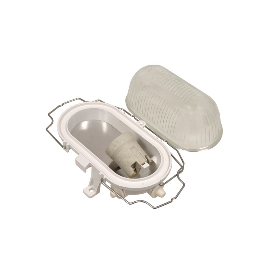 Lauko lubinis šviestuvas RADUS 1xE27/60W/230V IP54 baltas