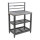 Lauko modulinis stalas 80x47x123 cm juodas/nerūdijančio plieno