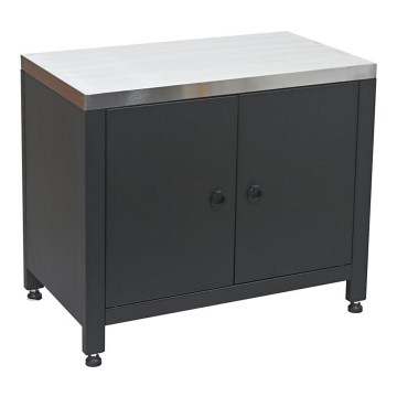Lauko modulis spintelė griliui 80x47x69 cm juoda/nerūdijančio plieno