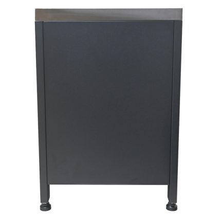 Lauko modulis spintelė griliui 80x47x69 cm juoda/nerūdijančio plieno