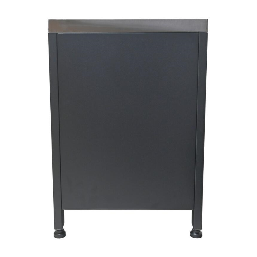 Lauko modulis spintelė griliui 80x47x69 cm juoda/nerūdijančio plieno