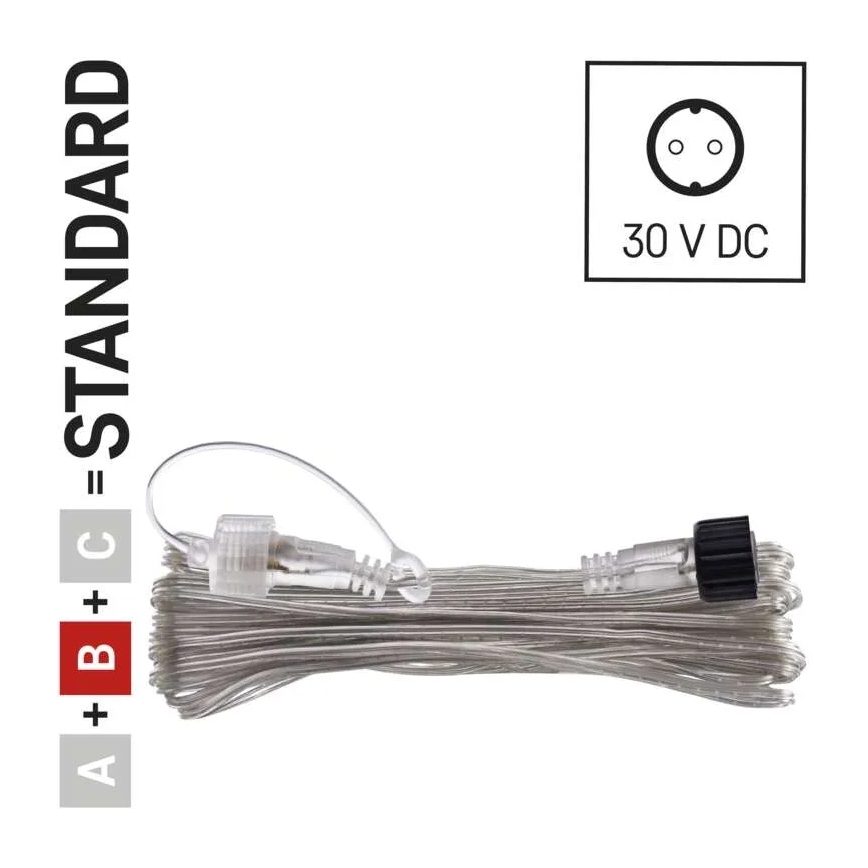 Lauko prailginimo laidas girliandoms, skaidrus, 10m, IP44