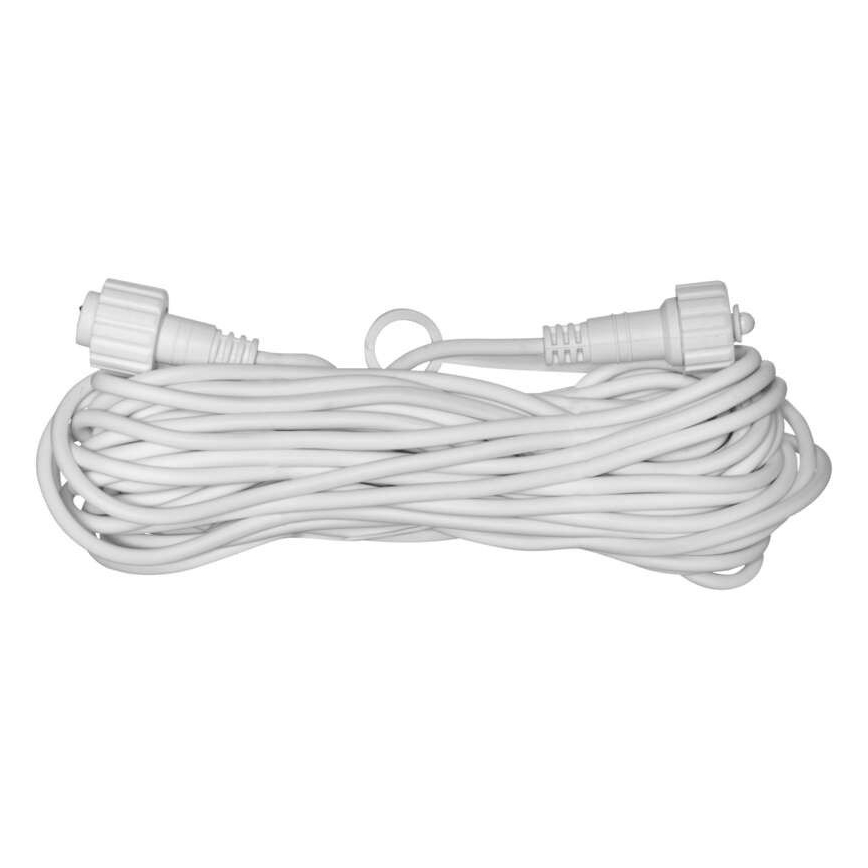 Lauko prailginimo laidas jungiamoms girliandoms 10 m IP44 baltas