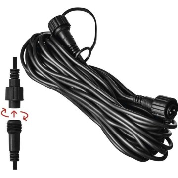 Lauko prailginimo laidas jungiamoms girliandoms 10 m IP44 juodas