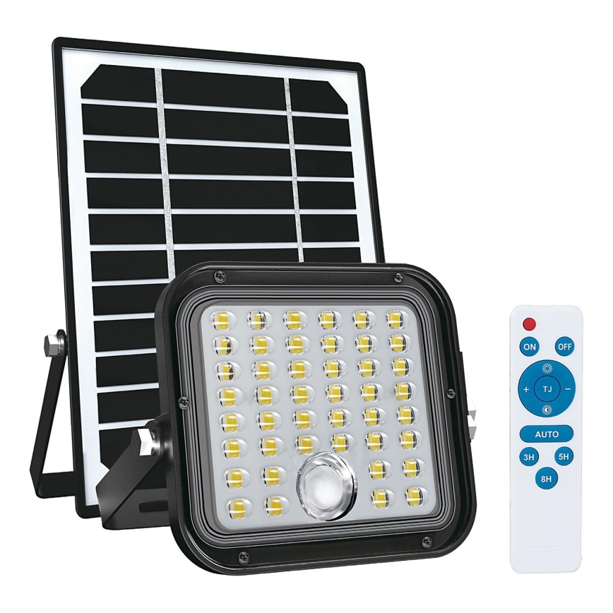 Lauko saulės prožektorius su jutikliu LED/10W/3,7V 4000K IP65 3600 mAh + nuotolinio valdymo pultas