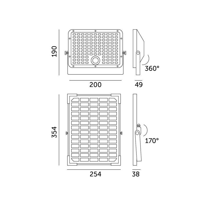 Lauko saulės prožektorius su jutikliu LED/30W/6,4V 4000K IP65 + valdymo pultas