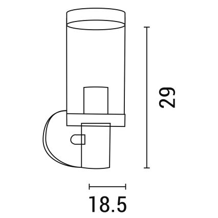 Lauko sieninis šviestuvas 1xE27/15W/230V IP44 juoda