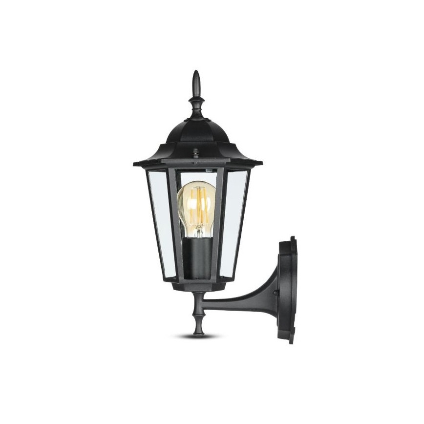 Lauko sieninis šviestuvas 1xE27/40W/230V IP44 juoda