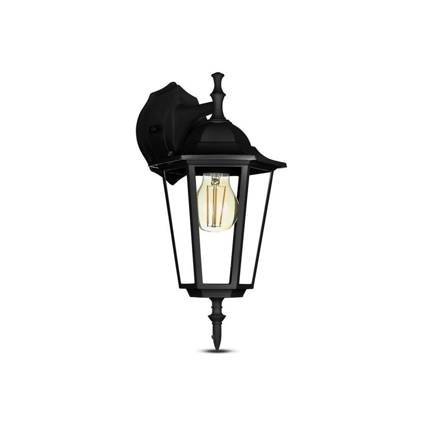 Lauko sieninis šviestuvas 1xE27/40W/230V IP44 juoda