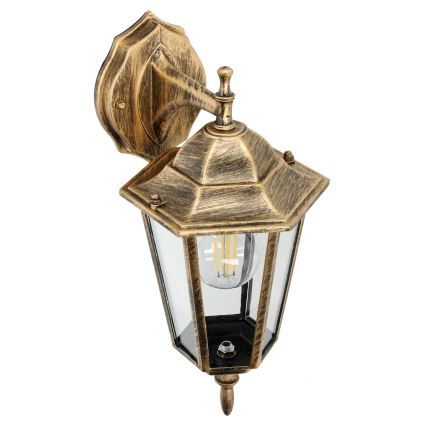 Lauko sieninis šviestuvas 1xE27/60W/230V IP44 auksinis