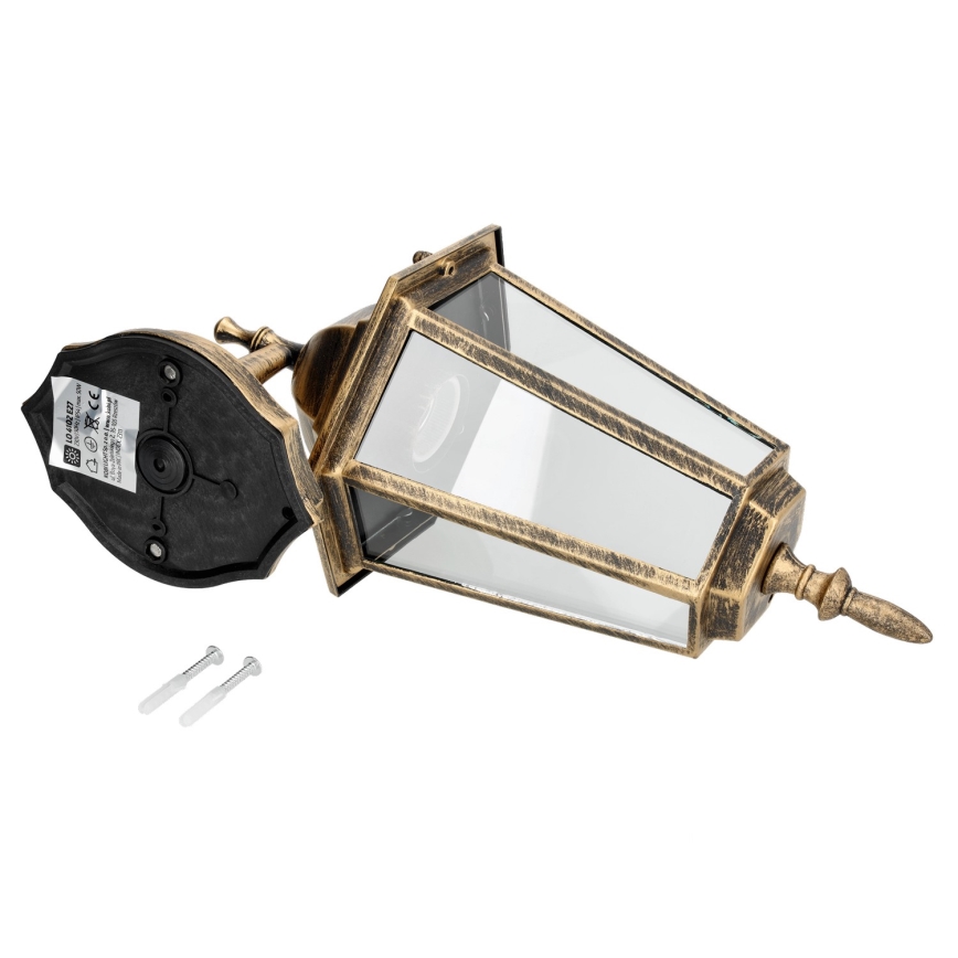 Lauko sieninis šviestuvas 1xE27/60W/230V IP44 auksinis