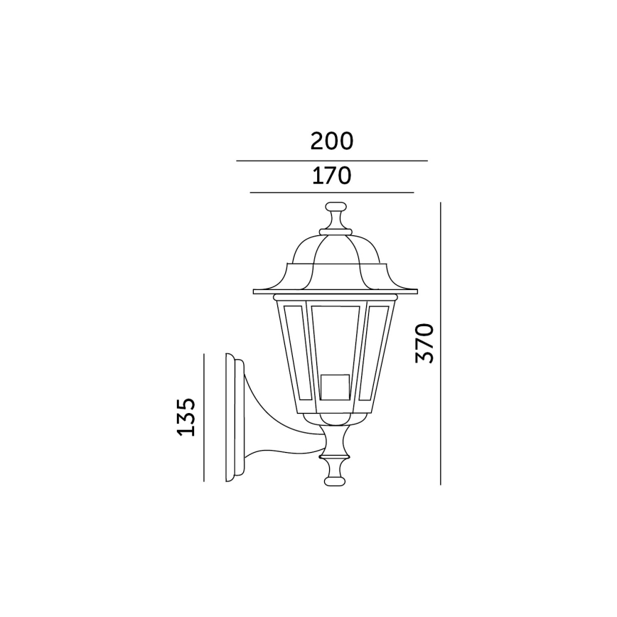 Lauko sieninis šviestuvas 1xE27/60W/230V IP44 balta