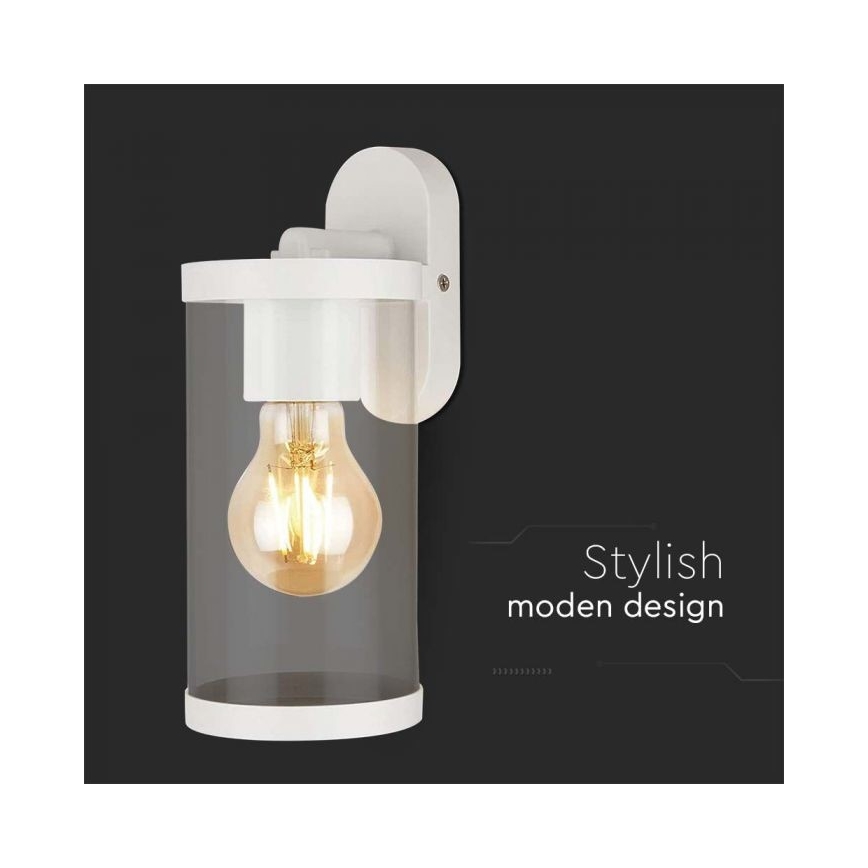 Lauko sieninis šviestuvas 1xE27/60W/230V IP44 balta