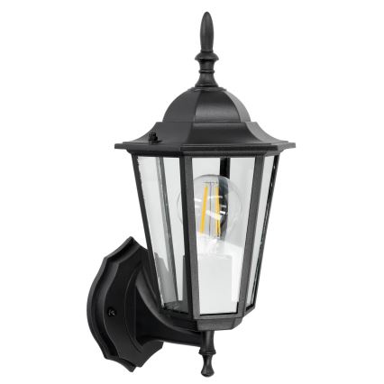 Lauko sieninis šviestuvas 1xE27/60W/230V IP44 juodas