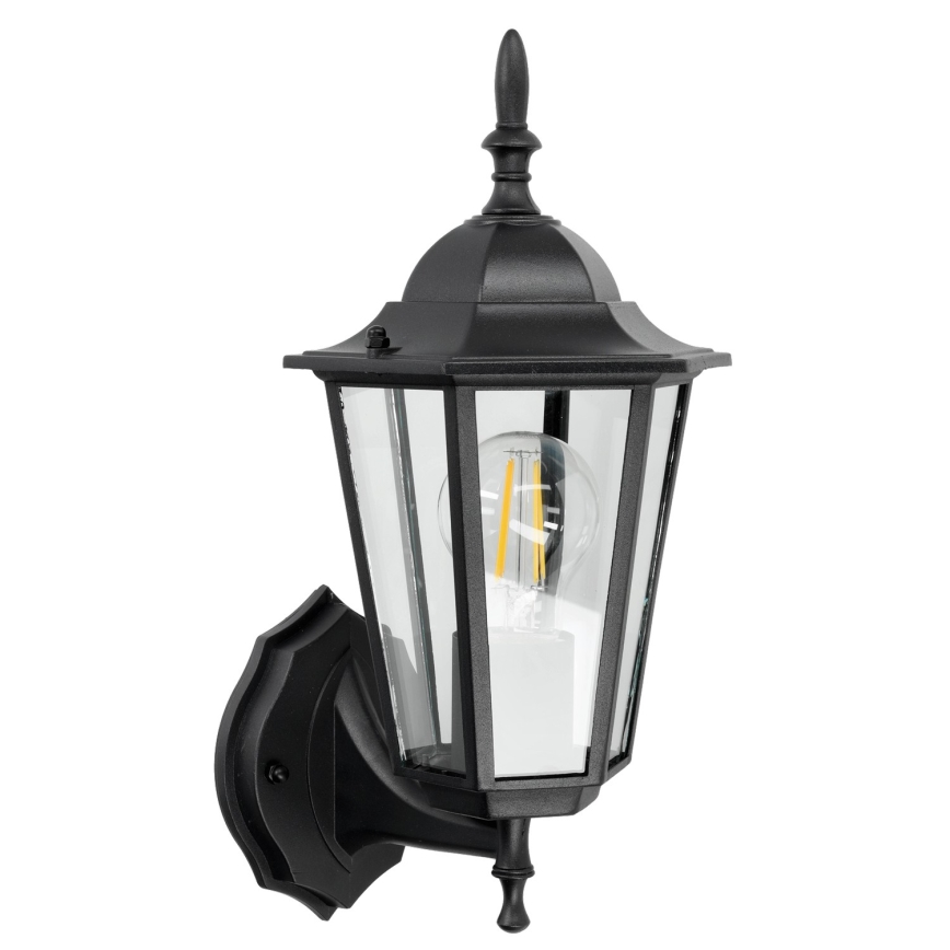 Lauko sieninis šviestuvas 1xE27/60W/230V IP44 juodas