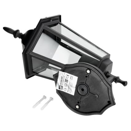 Lauko sieninis šviestuvas 1xE27/60W/230V IP44 juodas