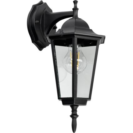 Lauko sieninis šviestuvas 1xE27/60W/230V IP44 juodas