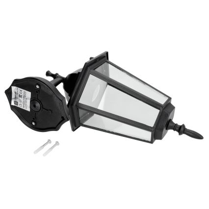 Lauko sieninis šviestuvas 1xE27/60W/230V IP44 juodas