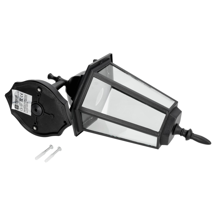 Lauko sieninis šviestuvas 1xE27/60W/230V IP44 juodas