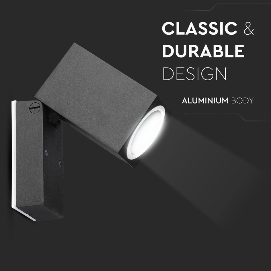 Lauko sieninis šviestuvas 1xGU10/35W/230V IP44 juoda