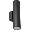 Lauko sieninis šviestuvas 2xGU10/35W/230V IP54 apvalus juoda