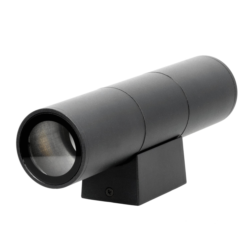 Lauko sieninis šviestuvas 2xGU10/35W/230V IP54 apvalus juoda
