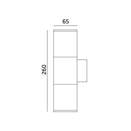 Lauko sieninis šviestuvas 2xGU10/35W/230V IP54 apvalus juoda