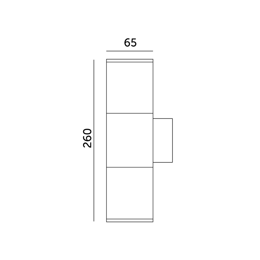 Lauko sieninis šviestuvas 2xGU10/35W/230V IP54 apvalus juoda