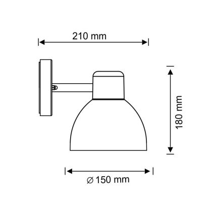 Lauko sieninis šviestuvas ARNE 1xE27/10W/230V IP44