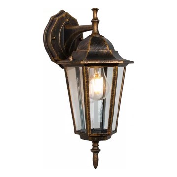 Lauko sieninis šviestuvas ARRAIA 1xE27/15W/230V IP44 bronzinė patina