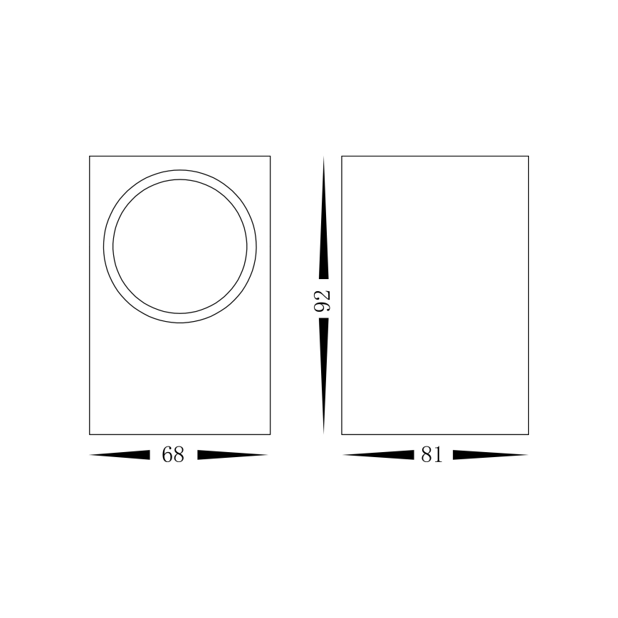 Lauko sieninis šviestuvas BOKA 1xGU10/60W/230V IP44 juodas