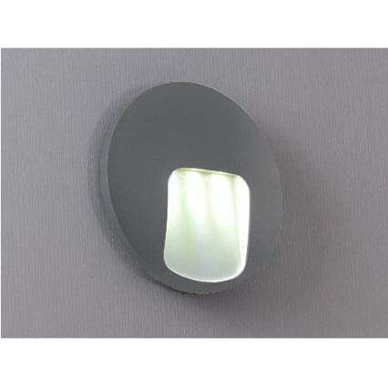 Lauko sieninis šviestuvas DACU LED/3W/230V IP54 pilkas