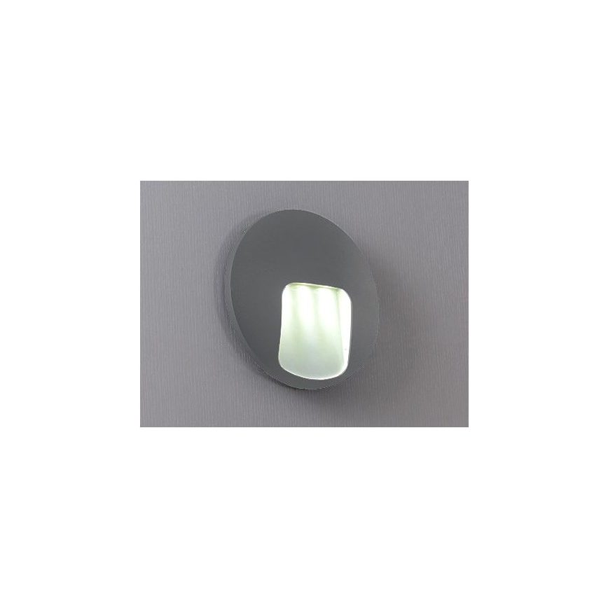 Lauko sieninis šviestuvas DACU LED/3W/230V IP54 pilkas