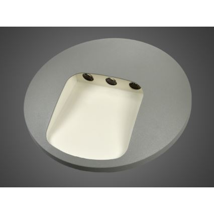 Lauko sieninis šviestuvas DACU LED/3W/230V IP54 pilkas