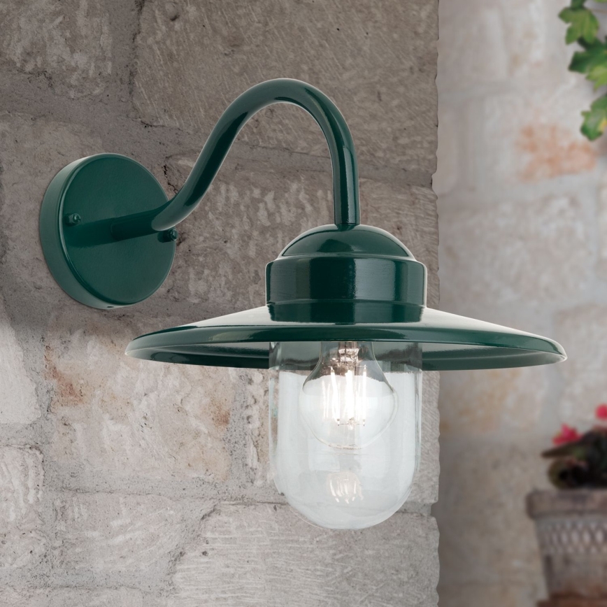 Lauko sieninis šviestuvas EDWARD 1xE27/60W/230V IP44 žalia
