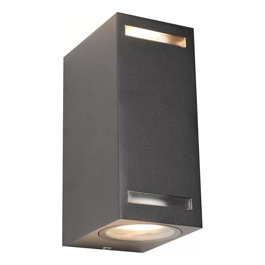 Lauko sieninis šviestuvas FAVEIRA 2xGU10/7W/230V IP44 antracitas