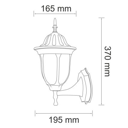 Lauko sieninis šviestuvas FLORENCJA 1xE27/20W/230V IP43