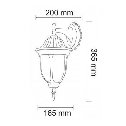 Lauko sieninis šviestuvas FLORENCJA 1xE27/20W/230V IP43