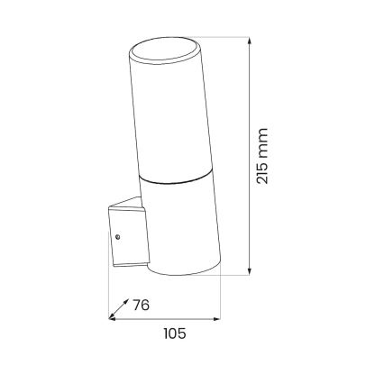 Lauko sieninis šviestuvas HARLEM 1xE27/60W/230V IP44 juoda